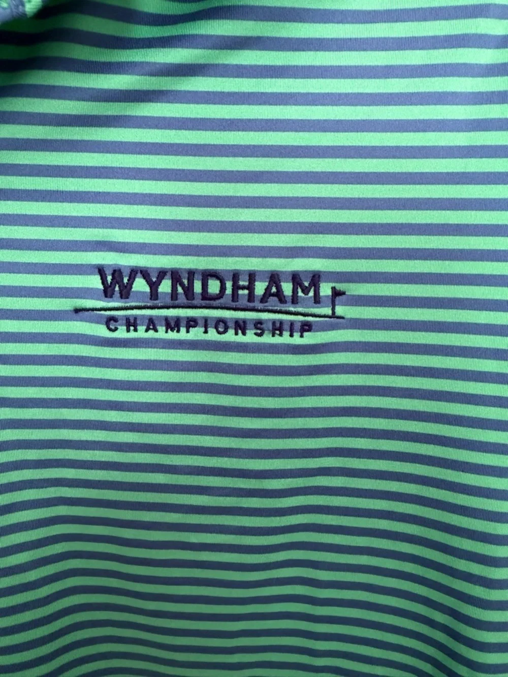 Boys RLX Green and Blue Striped Polo Shirt